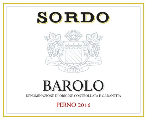 Logo for: Sordo Barolo DOCG Perno 2016