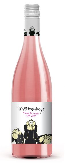 Photo for: Thr3 Monkeys Fresh & Fruity Rosé Wine
