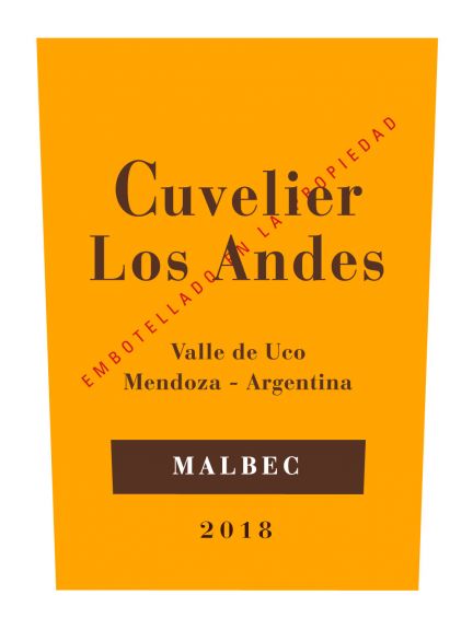 Photo for: Cuvelier Los Andes / Malbec
