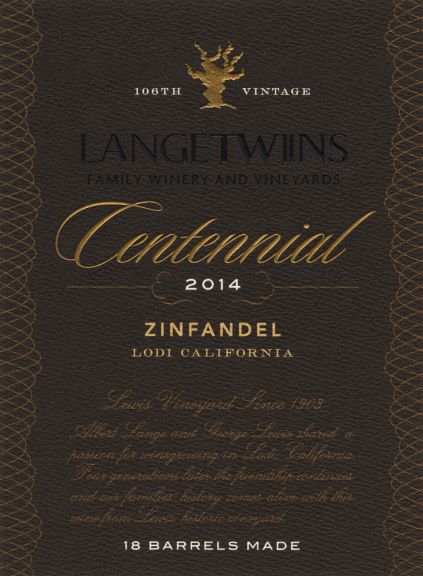 Photo for: LangeTwins Family Winery and Vineyards Centennial Zinfandel